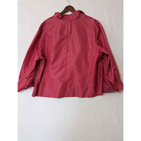 Talbots Pure 100% Silk Pink Ruched Gathered Front Blouse Womens Size 20W Career - Picture 4 of 12